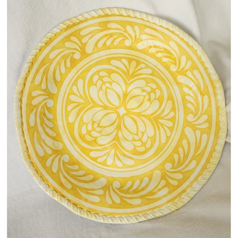 19" Melamine Serving Platter Gold Medallio Serving Tray NEW